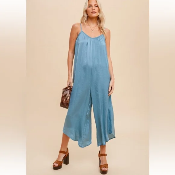 NWT! Hem & Thread Teal Jumpsuit - Picture 2 of 8